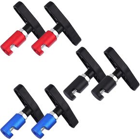 6Pcs Car Hood Prop Struts Clamp Lift Support Clamp Hood Strut Clamps 0.55"Lift-s Support Retaining Clip for Car Cars Hoods Prop Rod Rod Retaining Holder Tool (BK,YE, RD)