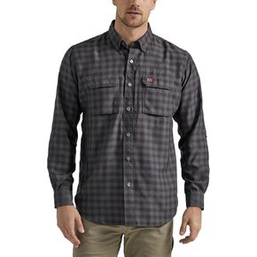 Wrangler Men's Long-Sleeve Technical Button-Down Work Shirt