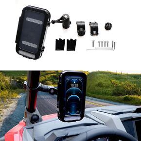 UTV Phone Mount Accessories UTV UTV متوافقة مع Polaris RZR Ranger General Pioneer Talon Can Am Commander Maverick X3 مع 1.75 "-2" Roll Bar Bar Pike Scarecle Phone Phone Solde