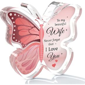 Anniversary, Birthday Gifts for Him - Couples Gift Ideas for Boyfriend, Husband, Men - Decorative Sign from Girlfriend, Wife - Romantic Love Present for Couples - Acrylic Plaque