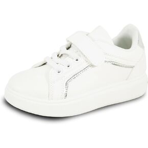 KOZI Kid Comfort Platform Fashion Sneaker Loafer Slip-on Shoe for Girl and Boy MGKID with Removable Insole Gold Silver
