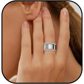 Stackable Gold Rings for Women Trendy Cubic Zirconia Thumb Ring Dainty Stacking Thin Rings Knuckle Ring Set Promise Statement Jewelry