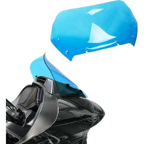 POWER JAMES 9.5", 25.0 mm Tall tranparent Lake Blue PMMA Acrylic Outer Fairing Windshield Windscreen Fits for Harley Davidson 2023-24 CVO Road Glide FLTRSE, 2024 Road Glide