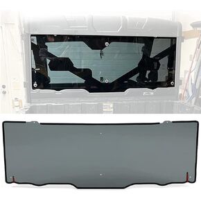 نافذة الزجاج الأمامي الخلفي Kuafu متوافقة مع 2013-2023 Polaris Ranger XP 900/XP1000 2014-2023 900/1000 Crew 2015-2016 XP 570 الحجم الكامل/الطاقم الخلفي الزجاج الأمامي الخلفي لوحة الدخان