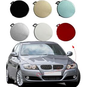 Front Bumper Tow Hook Cover for BMW 3 Series E90 E91 328i 335i Right Passenger Side Towing Eye Cap 2009 2010 2011 51117207299 821935A (Not Fit for M Sport Package)(White)