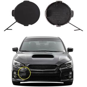 غطاء خطاف القطر الأمامي للسيارة متوافق مع سوبارو WRX STI 2015 2016 2017 غطاء غطاء المقطورة 57731VA100 غطاء صغير القطر غطاء العين غير مصقول جانب الراكب