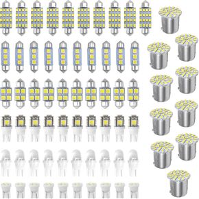 70 Pieces LED Car Interior Car Lights Bulb Kit - LED Dome Light 31 mm 36 mm 41 mm T10 Car Interiors Map Dome Trunk Cargo Door Courtesy License Plate Light - White
