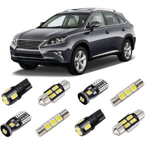White LED Interior Lights Kit Replacement for Lexus RX350 RX450h 2010 2011 2012 2013 2014 2015 Super Bright 6000K Interior LED Light Bulbs Package and Install Tool