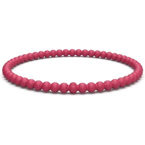 Enso Silicone Bracelet – Beaded Stackable Bracelet - Hypoallergenic Rubber Wristband – Comfortable Flexible Band for Active Lifestyle - Medical Grade Silicone