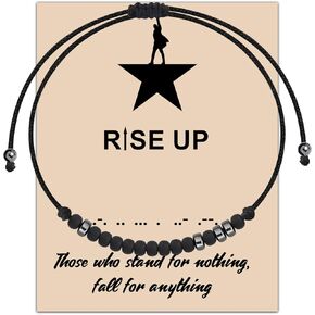 MAOFAED Musical Inspired Gift, Morse Code Bracelet for Musical Lover Theatre Gift