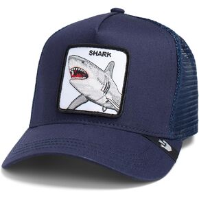 Goorin Bros. The Farm Unisex Original Adjustable Snapback Trucker Hat, Navy (Shark), One Size