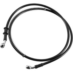 Motoforti 130 سم AN3 M10 سيارة خط الفرامل الهيدروليكي خط خرطوم أنبوب زيت تركيب 28 ° 28 ° الفولاذ المقاوم للصدأ للسيارة دراجة تراب دراجة أسود طويل الأمد