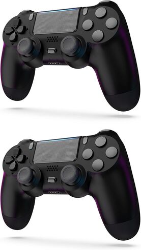 MOVONE Wireless Controller Dual Vibration Game Joystick Controller for PS4/ Slim/Pro/Windows PC,Compatible with PS4 Console（White+Black） in Kuwait