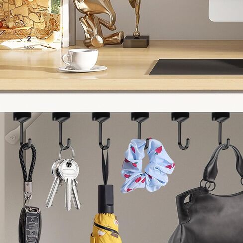 خطاف مغناطيسي من النيوديميوم عالي التحمل من Ridegeek بوزن 75 رطل، خطافات مغناطيسية مع مقاومة للصدأ للتعليق في الأماكن المغلقة والخارجية، والثلاجة، والشواية، والمطبخ، وحامل المفاتيح، أسود in Kuwait