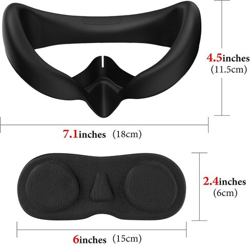 Geekria Sweat Proof Silicone Face Cover Pad Compatible with Pico Neo 4 Protective Lens Cover Accessories, Washable Lightproof Anti-Leakage Fit for Pico Neo 4, Replacement Accessories (White) in Saudi Arabia