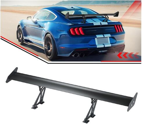 53" Rear Trunk Spoiler Wing, Universal Car Rear GT Wing Spoiler,Racing Style,Black in Saudi Arabia