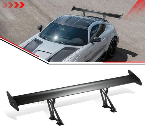 53" Rear Trunk Spoiler Wing, Universal Car Rear GT Wing Spoiler,Racing Style,Black in Saudi Arabia