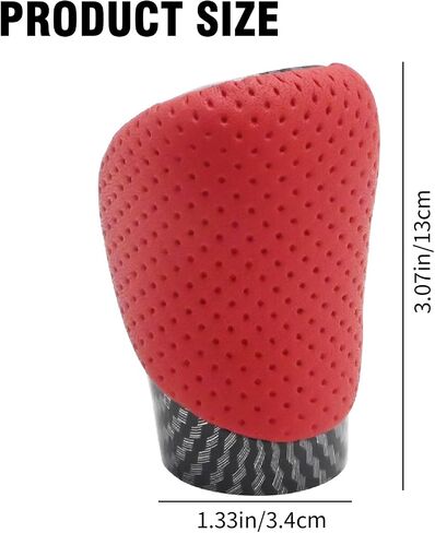 33504-48110-E0 Shift Lever Knob, Leather Gear Shift Knob Shifter Replacement for Lexus NX300h RC RC350 2015-2021 Replacement for GS200t IS200t RC200t 2016-2017 Replace 33504-48110-C0(Red) in Saudi Arabia