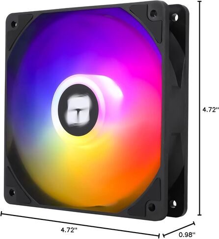 Thermalright TL-C12C-S CPU Fan 120mm ARGB Case Cooler Fan, 4pin PWM Silent Computer Fan with S-FDB Bearing Included, up to 1550RPM Cooling Fan in Saudi Arabia
