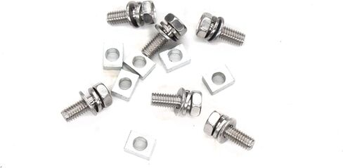 binifiMux 40pcs M6 x10mm 12mm 14mm 16mm Motorcycle Battery Terminal Bolts Screws Square Nuts Kit, Stainless Steel in Saudi Arabia