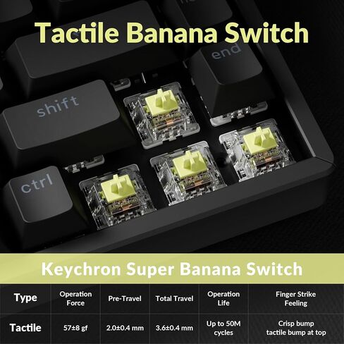 Keychron K2 75٪ تخطيط لوحة مفاتيح ميكانيكية لاسلكية بلوتوث قابلة للتبديل السريع لنظام التشغيل Mac Windows، لوحة مفاتيح كمبيوتر سلكية متعددة المهام من النوع C مكونة من 84 مفتاحًا مع إطار من الألومنيوم بمفتاح أزرق ميكانيكي Keychron in Kuwait
