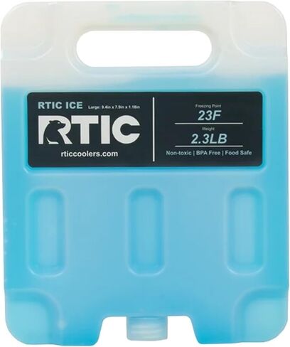 RTIC Refreezable Reusable Cooler Ice Packs Cold Ice Chest Pack Long-Lasting Break-Resistant for Food, Drink, Travel and Storage, 2 Pack in Kuwait