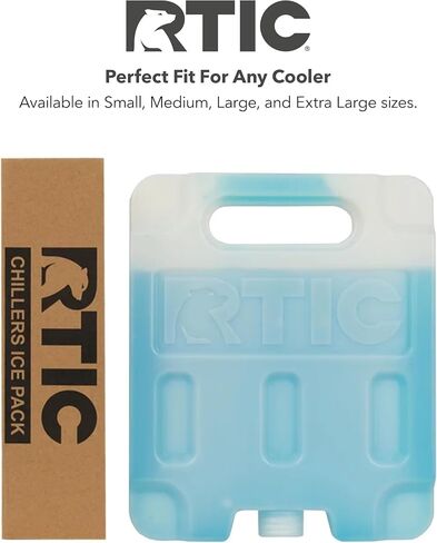 RTIC Refreezable Reusable Cooler Ice Packs Cold Ice Chest Pack Long-Lasting Break-Resistant for Food, Drink, Travel and Storage, 2 Pack in Kuwait