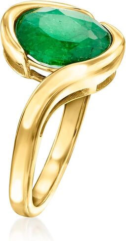 Ross-Simons 2.70 Carat Emerald Swirl Ring in 18kt Gold Over Sterling in Saudi Arabia