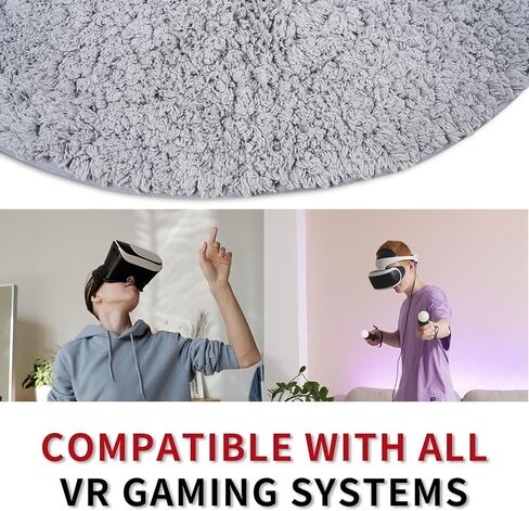 VR MAT Virtual Reality Gear Gaming Mat | Non Slip, Comfortable Cushion Long Hair Floor Mat for Position Orienting | Foam Anti Fatigue Mats | Premium Accessories for Game Room | PSVR FR XR AR in Kuwait