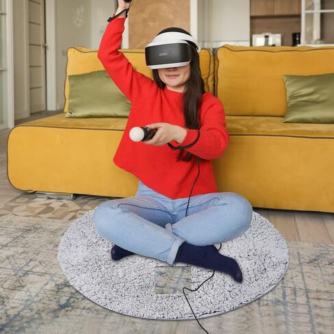 VR MAT Virtual Reality Gear Gaming Mat | Non Slip, Comfortable Cushion Long Hair Floor Mat for Position Orienting | Foam Anti Fatigue Mats | Premium Accessories for Game Room | PSVR FR XR AR in Kuwait