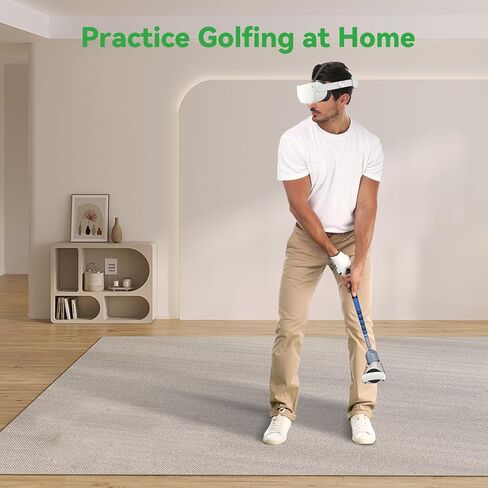 Weighted Golf Club Attachment for Meta Quest 2, DGPCT VR Golf Club Compatible with Meta Oculus Quest 2, Aluminum Alloy Golf Handle for Meta Golf Games in Kuwait