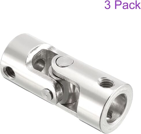 DMiotech 2 Pack 6mm to 8mm Inner Dia Rotatable Universal Steering Shaft U Joint Coupler L35 x D14 Coupler Connector W Screw for 3D Printer, CNC Machine in Saudi Arabia