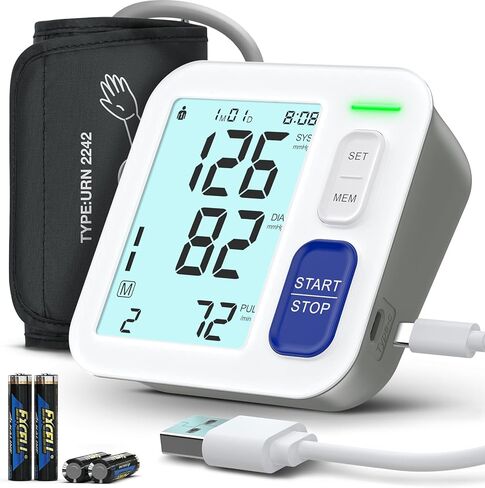 Blood Pressure Monitor Upper Arm - Large BP Cuff 9"-17", Automatic Digital Blood Pressure Cuffs for Home Use, Large LCD w/Backlit, BP Machine w/Dual-User Mode, Pulse Rate Meter, Model U87E in Saudi Arabia