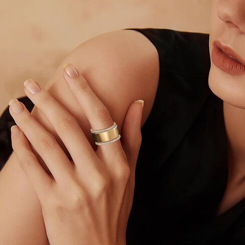 Stackable Gold Rings for Women Trendy Cubic Zirconia Thumb Ring Dainty Stacking Thin Rings Knuckle Ring Set Promise Statement Jewelry in Kuwait