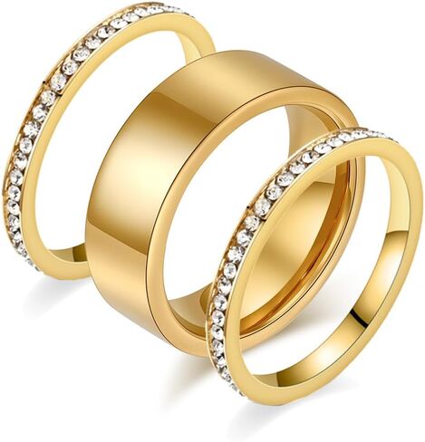 Stackable Gold Rings for Women Trendy Cubic Zirconia Thumb Ring Dainty Stacking Thin Rings Knuckle Ring Set Promise Statement Jewelry in Kuwait