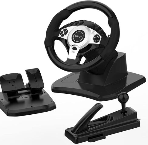 Steering Wheel for Xbox 360，PC Gaming Racing Wheel，volante para PC, 180 Degree Driving Wheel with pedals and shifter for XBOX 360 / PS3 / PC/Switch/Android in Kuwait
