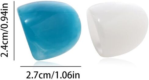 Chunky Resin Rings Set Unique Multicolor Acrylic Rings Cute Aesthetic Y2k Statement Ring Vintage Stackable Wide Thick Dome Plastic Rings Knuckle Finger Jewelry for Women in Saudi Arabia