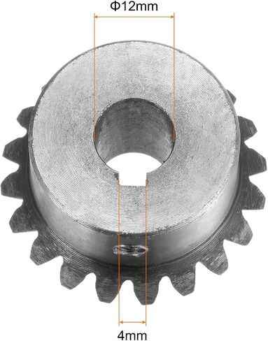 HARFINGTON 2pcs Bevel Gear 2M 20 Teeth 14mm Shaft Hole 1:1 Tapered Bevel Pinion Gear 45# Steel 2 Module 90 Degree Steering Gear, for Hardware Mechanical Rotation, with 5mm Keyway in Saudi Arabia