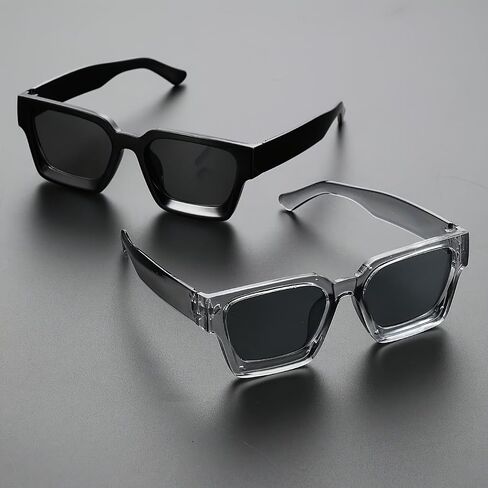 36-Pack Wholesale Square Sunglasses - 4 Colors (9 Each) | Retro Style UV400 Bulk Shades in Kuwait