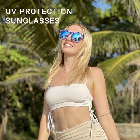 Women's Polarized Sunglasses- UV400 Protection Mirrored Beach Eyewear, Designer Fashion Sunglasses - Medium Fit in Saudi Arabia