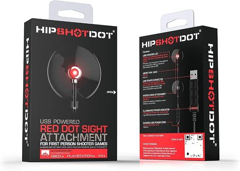Hipshotdot PRO Red/Green/Yellow Brightness Control Dot LED Aim Assist Mod for Gaming TV Accessory Compatible with Xbox, Playstation, Nintendo and PC - Works with All Shooter Video Games and FPS or TPS in Kuwait