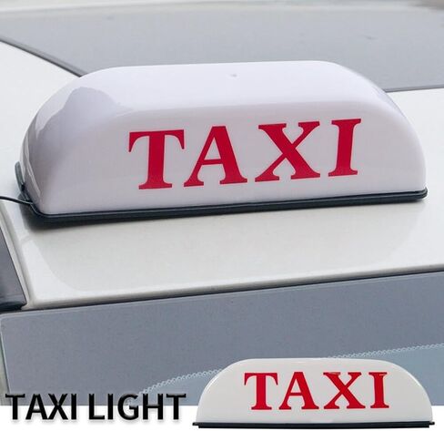 Taxi Sign Cab Lights Magnetic Car Roof Taxi Top Sign Indicator Lights Lamp Topper Car Light 12V Automotive Car Top Light waterproof & 25cm Power Cords (Yellow) in Saudi Arabia