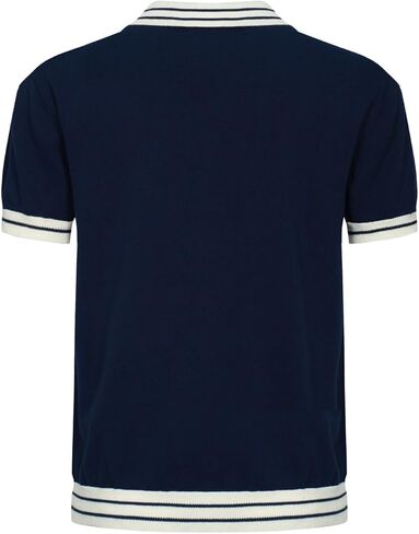 OXKNIT Men's Polo Shirts Quarter Zip Knit Shirts Summer Golf Polo T Shirts with White Neck in Kuwait