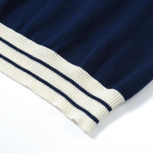 OXKNIT Men's Polo Shirts Quarter Zip Knit Shirts Summer Golf Polo T Shirts with White Neck in Kuwait