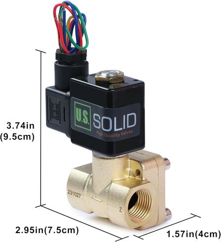 1/2" 230 PSI Electric Solenoid Valve 110-VAC VITON Normally Closed in Saudi Arabia