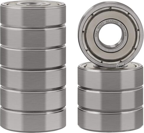 XiKe 10 Pcs 609ZZ Bearings 9x24x7mm, Double Metal Shield and Pre-Iubrication, Deep Groove Ball Bearings. in Saudi Arabia