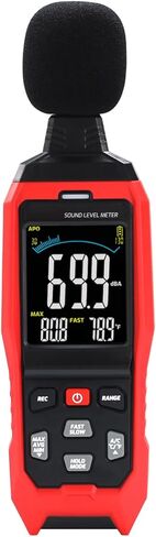 ديسيبل متر الصوت اللاسلكي ديسيبل متر مع التطبيق تسجيل البيانات بلوتوث المحمولة مستوى الصوت متر 0 ~ 130dB عالية الدقة SPL متر للفصول الدراسية والمكتب والمنزل وغيرها. in Kuwait
