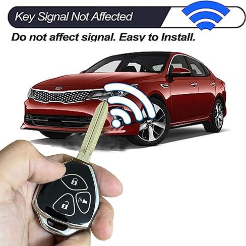 for Toyota Key Fob Cover Keyless Remote Smart Key Fob Shell with Keychain Fit for Toyota Camry Avalon Matrix Corolla Land Cruiser (4 Buttons Pink-Gold) in Kuwait