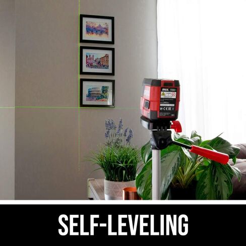 SKIL 100ft. 360° Green Self-Leveling Cross Line Laser Level with Horizontal and Vertical Lines Rechargeable Lithium Battery with USB Charging Port, Compact Tripod & Carry Bag Included - LL9322G-01 in Kuwait
