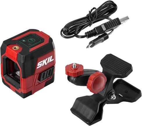 SKIL 100ft. 360° Green Self-Leveling Cross Line Laser Level with Horizontal and Vertical Lines Rechargeable Lithium Battery with USB Charging Port, Compact Tripod & Carry Bag Included - LL9322G-01 in Kuwait